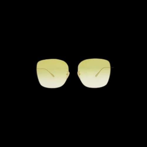 Gucci Oversized Square Frame Sunglasses 'Gold/Yellow'