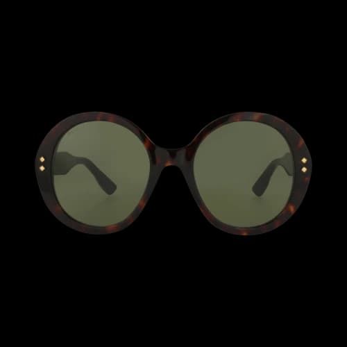 Gucci Round-Frame Acetate Sunglasses Havana/Havana/Green (GG1081S-30012874-003)