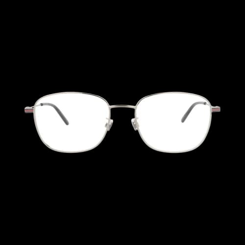Gucci Square-Frame Metal Optical Frames Silver Silver Transparent (GG1126OA-30013006-002)