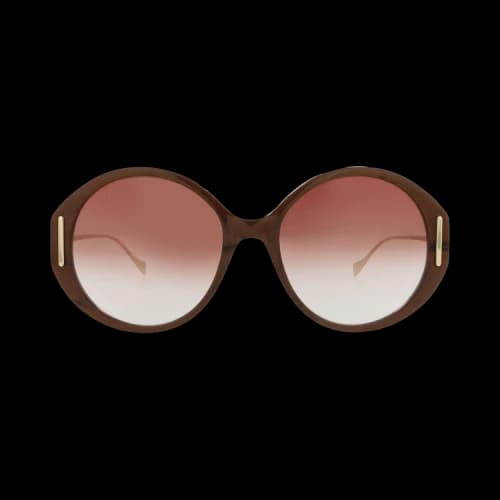 Gucci Sunglasses Round-Frame Acetate Bron Gold Red (GG1202S-30013407-004)