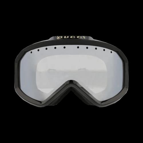 Gucci Shield-Frame Injection Sunglasses 'Black Green Silver'