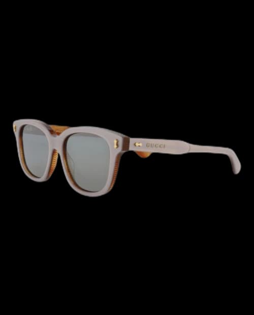 Gucci Square Rectangle Sunglasses Silver/Silver/Brown (GG1264S-30013834-004)