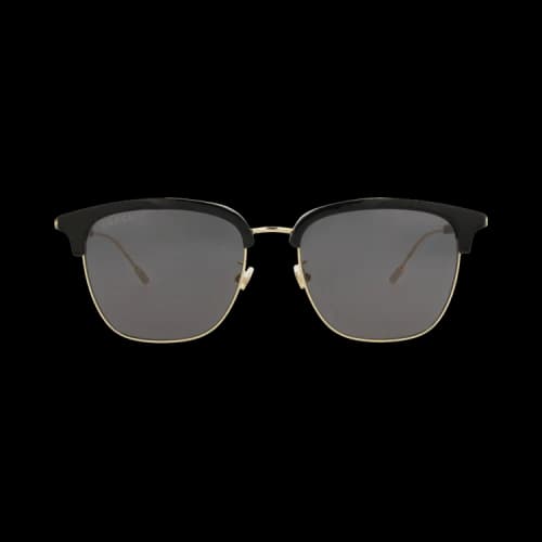 Gucci Round-Frame Recycled Acetate Sunglasses Black Gold Grey (GG1275SA-30013860-001)