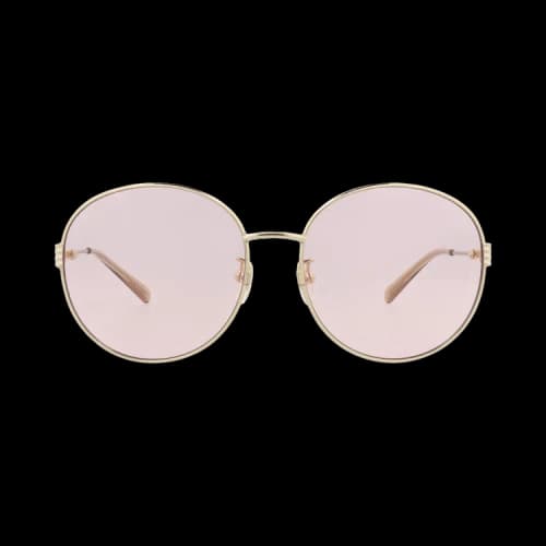 Gucci Round-Frame Metal Sunglasses 'Gold Pink'