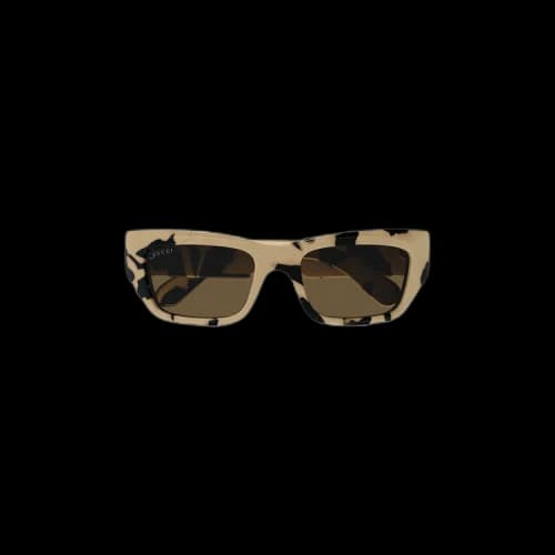 Gucci Rectangular Frame Sunglasses 'Havana'