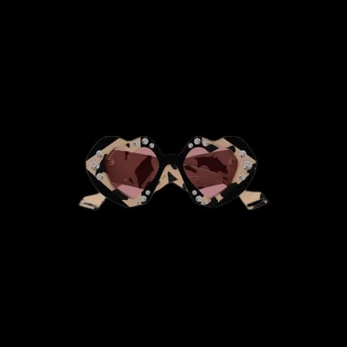 Gucci Heart Sunglasses 'Tortoise Shell/Pink'