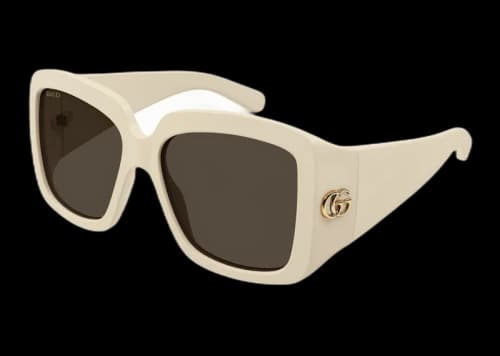 Gucci GG Corner Sunglasses Ivory/Brown (GG1402SA-004)