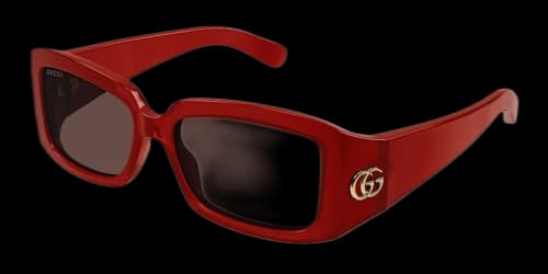 Gucci GG Corner Square Sunglasses Burgundy/Brown (GG1403SK-003)