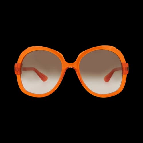 Gucci Round-Frame Injection Sunglasses Orange/Orange/Brown (GG1432S-30014432-004)