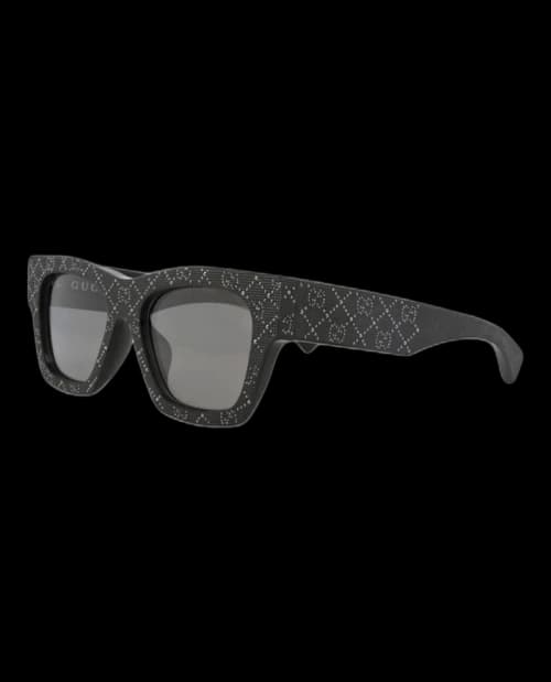 Gucci Square-Frame Recycled Acetate Sunglasses Black Black Grey (GG1835SA-30016076-005)