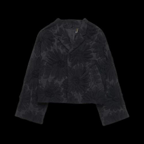 Comme des Garçons Homme Plus Sunflower Applique Boxy Jacket 'Black'