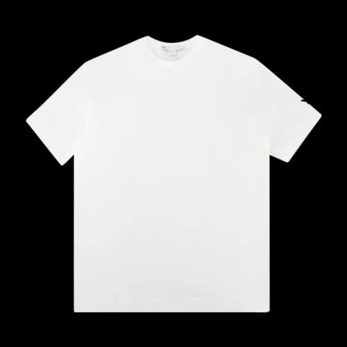 Y-3 Back Large Logo Round Neck Short Sleeve White T-Shirt
