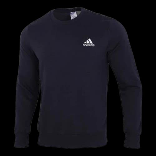adidas Sl Ft Swt Embroidered Logo Loose Knit Pullover Blue