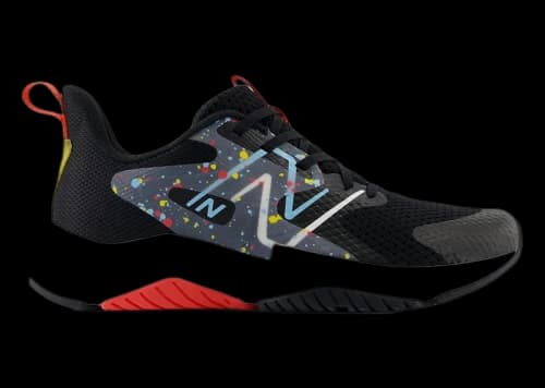 New Balance Rave Run v2 Black Blast Red Team Sky Blue (GS)