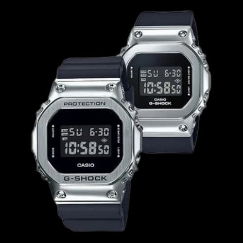 CASIO G-Shock & Baby-G Set 'Black Silver'
