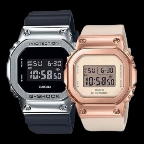 CASIO G-Shock Digital 'Black Silver Rose Gold'