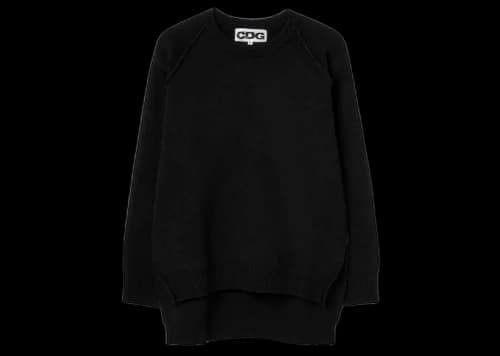 Comme des Garcons Long Back School Pullover Black