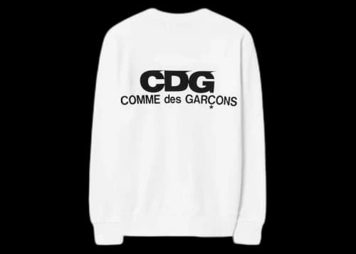 Comme des Garcons Logo Printed Sweatshirt White