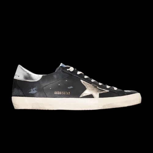 Golden Goose Superstar 'Distressed - Black Silver'