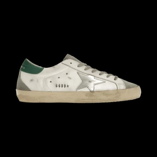 Golden Goose Super-Star White Silver Green