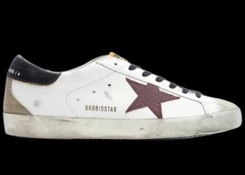 Golden Goose Super-Star White Taupe Bordeaux