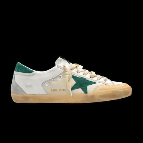 Golden Goose Superstar 'Distressed Panelled - White Green Ice'