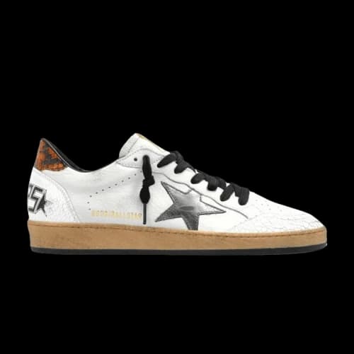 Golden Goose Ball Star 'White Silver Snakeskin'