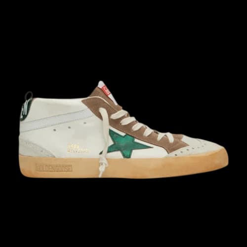 Golden Goose Mid Star 'White Cream Green'