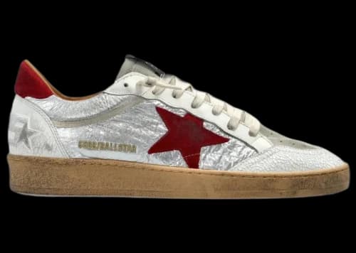 Golden Goose Ball Star Silver Red