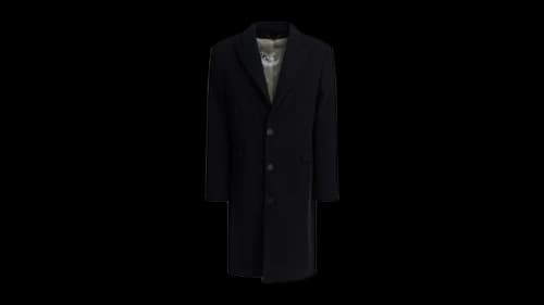 Golden Goose Single-Breasted Wool Coat Blue
