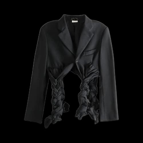 Comme des Garçons Single Breasted Lapel Jacket 'Black'