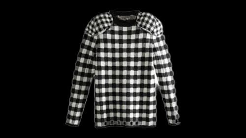 AMIRI Women's Plaid Sweater Black/Off White