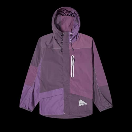 Gramicci x And Wander Patchwork Wind Hoodie 'Multicolor/Purple'
