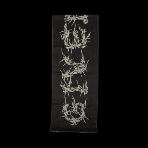 Givenchy Chain Pattern Wool Knit Scarf 'Black'