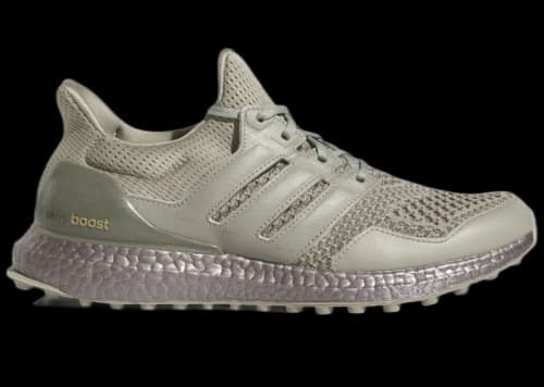 adidas Ultra Boost Spikeless Golf Silver Pebble Olive Strata