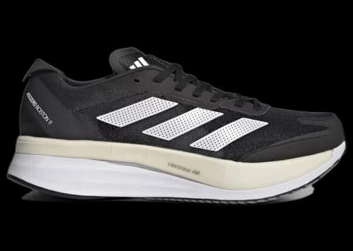 adidas Adizero Boston 11 Black White Carbon (Wide)