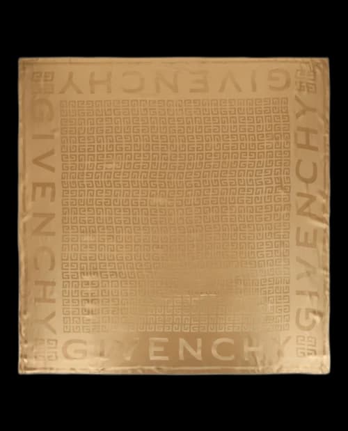 Givenchy 4G Logo Silk Scarf Camel