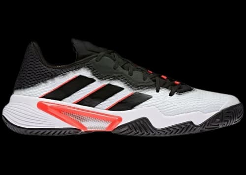 adidas Barricade White Black Solar Red