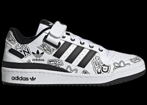 adidas Forum 84 Low Bold Graphics White Black