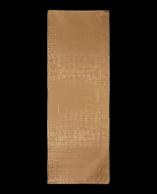 Givenchy 4G Monogram Silk Scarf Camel