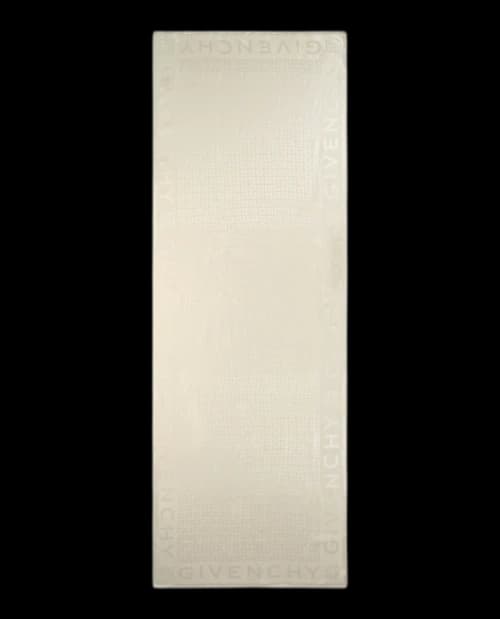 Givenchy Logo Printed Silk Scarf Ivory