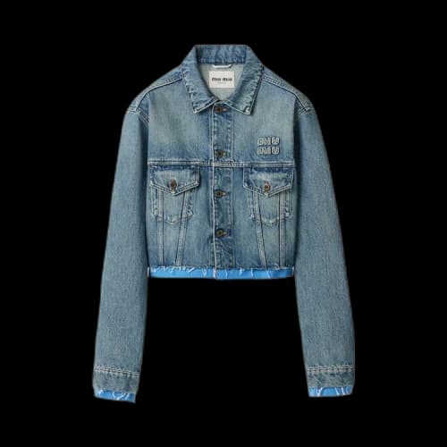 Miu Cropped Jacket 'Denim'