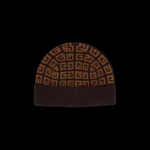 Givenchy Knit Double Face Beanie Dark Brown