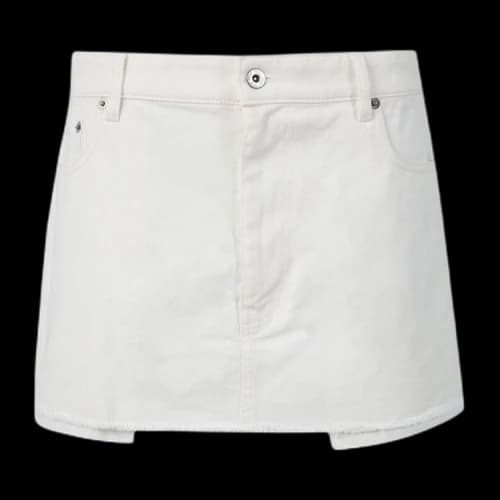 Miu Denim Mini Skirt 'White'