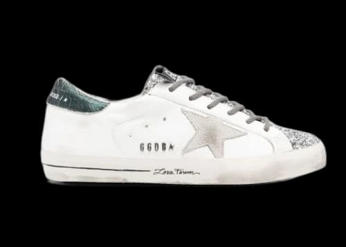 Golden Goose Super-Star Love Forever White Silver Green (Women's)