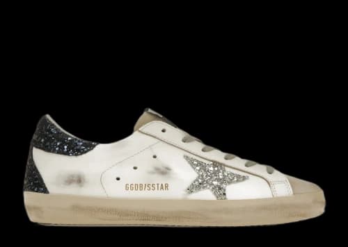 Golden Goose Super-Star White Blue Glitter (Women's)