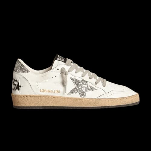 Golden Goose Ballstar 'White Silver Glitter' (Women's)