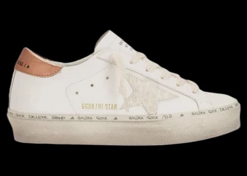 Golden Goose Hi Star White Butter Bronze (Women's)