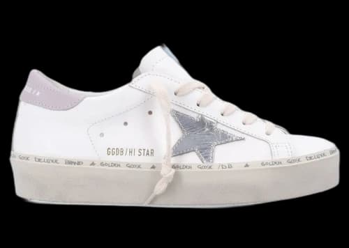 Golden Goose Hi Star White Silver Lilac (Women's)