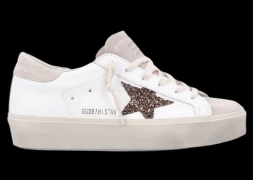 Golden Goose Hi Star White Beige (Women's)